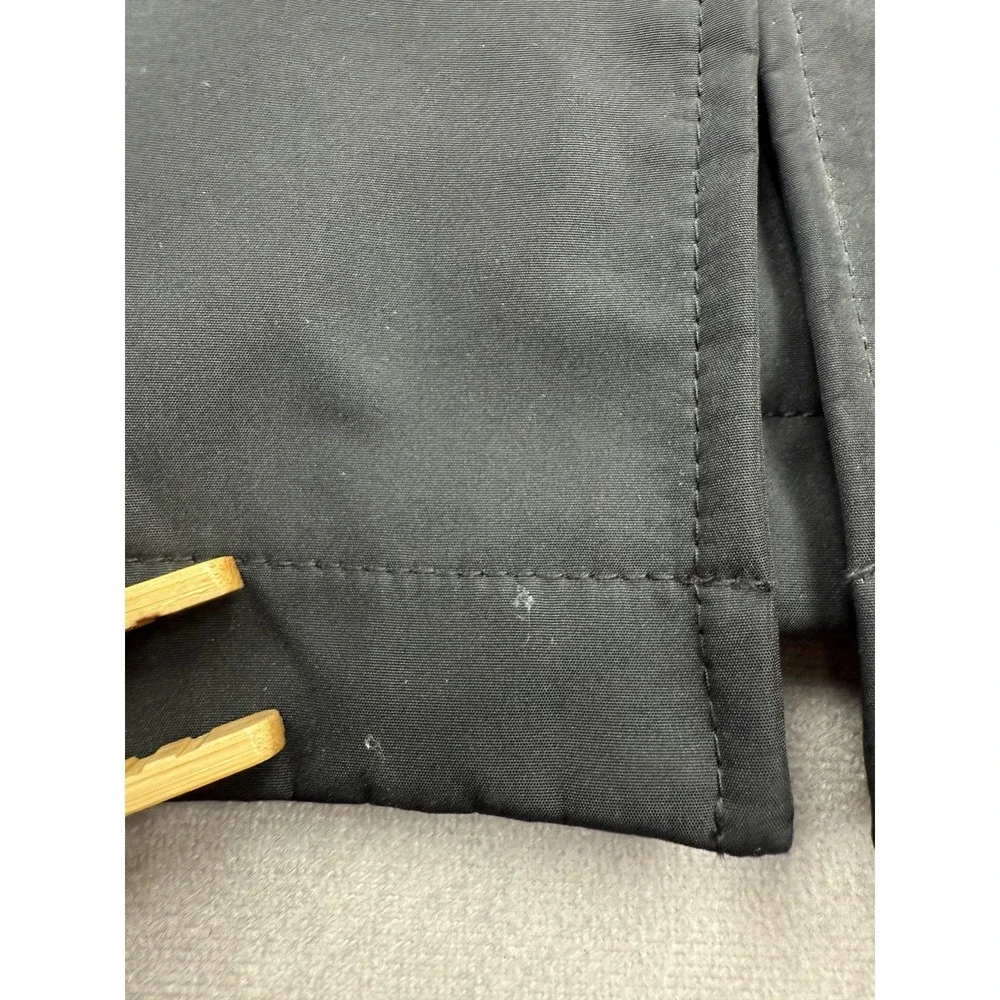 VTG GAP Coat Women Medium Black Long Insulated Button‎ Polyester Lined Jacket